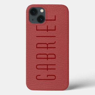 Einfache Red Fox Leather Look iPhone 13 Hülle