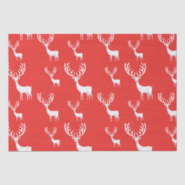 Einfache Red Reinder Weihnachten Weihnachten Muste Seidenpapier