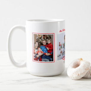Einfache Red Ribbon Bow und drei Fotos kundenspezi Kaffeetasse