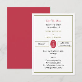 Einfache Red Save the Date Custom