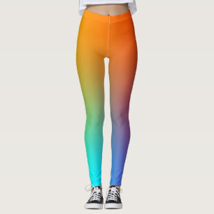 Einfache Regenbogenfarben Leggings