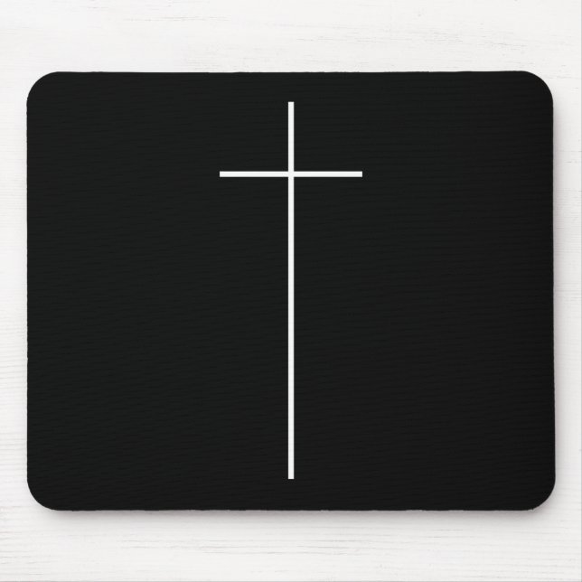 Einfache religiöse Kreuzigung Christlich katholisc Mousepad (Vorne)