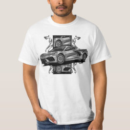 Einfache Rennwagenskizze T-Shirt
