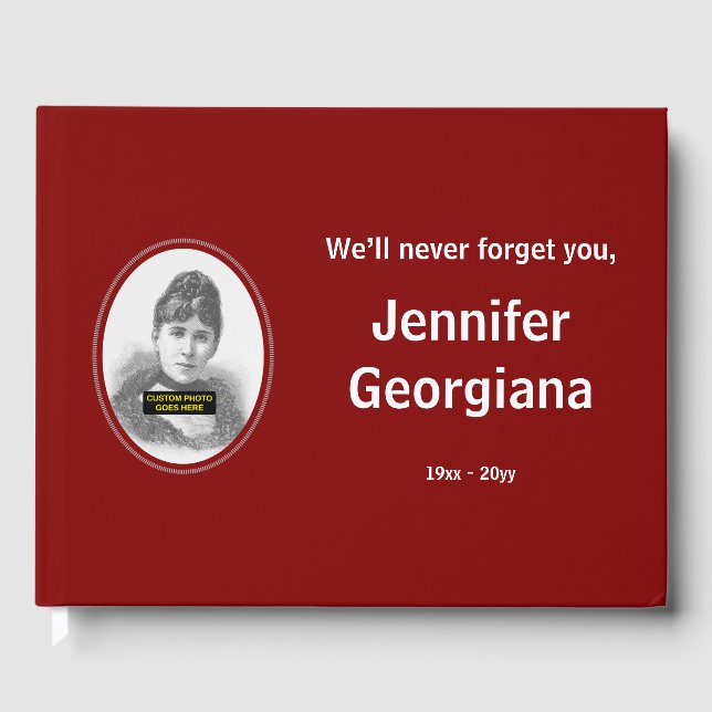 Einfache, respektvolle Beileid Gästebuch (Vorderseite)