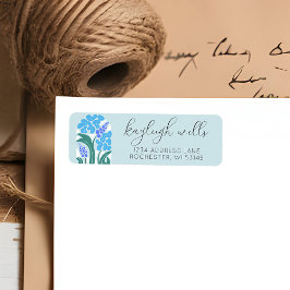 Einfache Retro Floral Sky Blauer Hochzeitsempfang