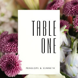 Einfache Retro-Individuelle Name hochzacken Tischnummer