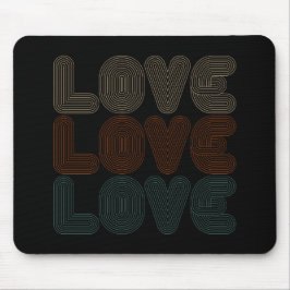 Einfache Retro-Liebe Typograph Valentine | Mousepa Mousepad
