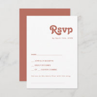Einfache Retro | Old Rose Song Request RSVP Card