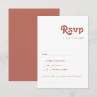 Einfache Retro | Old Rose Song Request RSVP Card