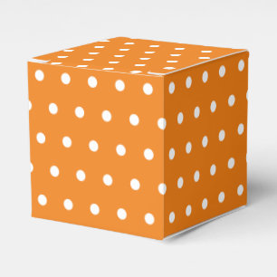Einfache Retro Polka Dot Orange und Weiß Geschenkschachtel