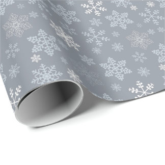Einfache Retro-Schneeflocken Weihnachten Geschenkpapier