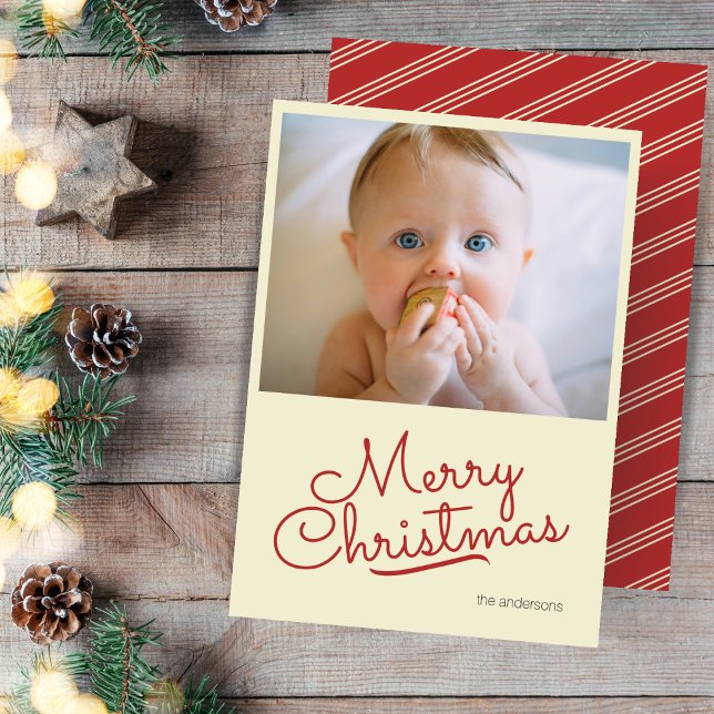 Einfache Retro Single Foto Weihnachten (Von Creator hochgeladen)