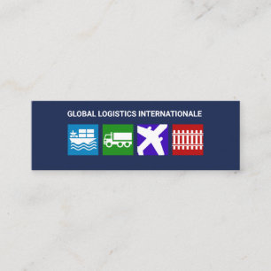 Einfache Retro stilvolle berufliche Logistik Mini Visitenkarte