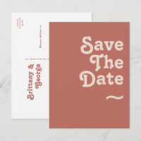 Einfache Retro-Vibes | Alte Rose Save the Date