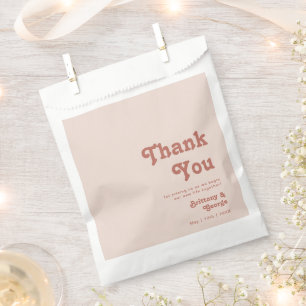 Einfache Retro-Vibes   Blush Pink Vielen Dank Geschenktütchen