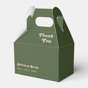Einfache Retro-Vibes   Olive Green Gastgeschenk Ho Geschenkschachtel