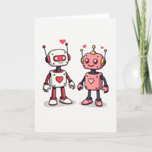 Einfache Robot-Liebeskarte Karte