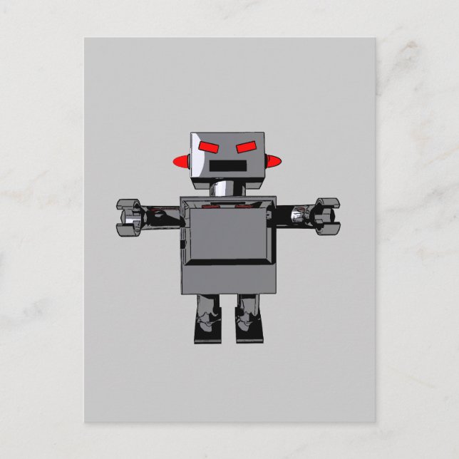 Einfache Robot Postkarte (Vorderseite)