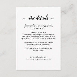 Einfache Romance Begleitkarte