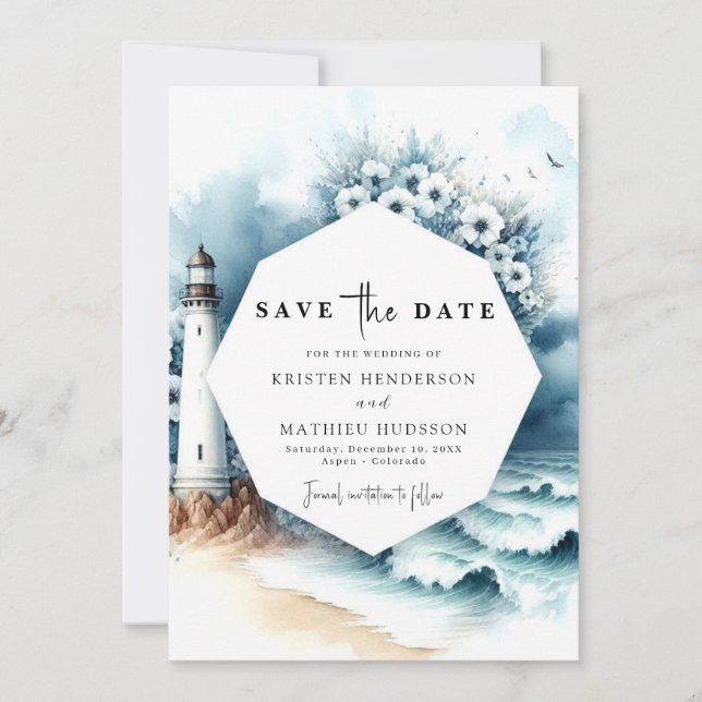 Einfache romantische Hochzeit mit Typografie Save The Date (Vorderseite)