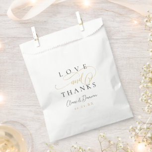 Einfache romantische Liebe & Danksskrippe Hochzeit Geschenktütchen