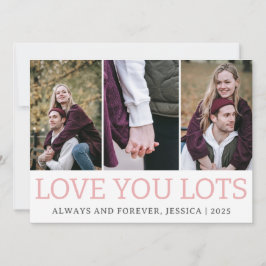 Einfache romantische Liebe Paar Valentinstag 3 Fot Feiertagskarte