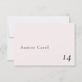 Einfache romantische Platzkarte mit blindfarbenem 