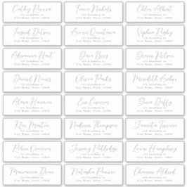 Einfache romantische Script Hochzeitsgast-Adresse Aufkleber