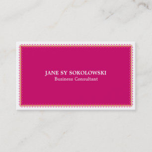 Einfache rosa angrenzende Visitenkarte