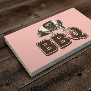 Einfache rosa BBQ-Schweinefleisch-Visitenkarte Visitenkarte