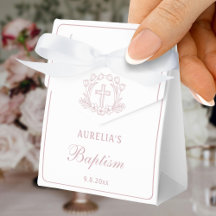 Einfache rosa Blumenkreuz Taufe Kleiner Zelt