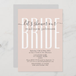 Einfache rosa Brautdusche Einladung