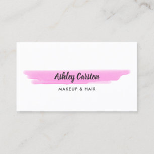 Einfache rosa Farbe Pinselstrich Visitenkarte