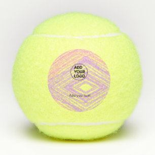 Einfache rosa-glitzernde Textur funkelt mit Logo-T Tennisbälle