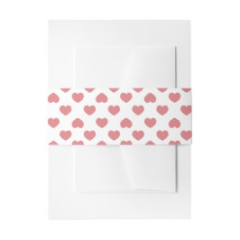 Einfache rosa Herzen Minimalistisch Einladungsbanderole