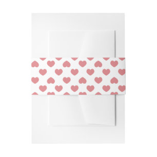 Einfache rosa Herzen Minimalistisch Einladungsbanderole