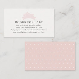 Einfache Rosa Jumping Bunny Book Request Begleitkarte