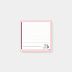 Einfache Rosa-Logo Post-it Klebezettel