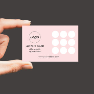 Einfache Rosa Loyalität-Karte Visitenkarte