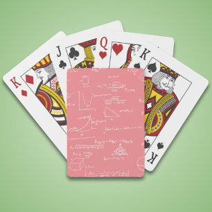 Einfache rosa Mathe-Gleichungen Formeln Spielkarten