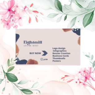 Einfache rosa moderne Grafikkarte Visitenkarte