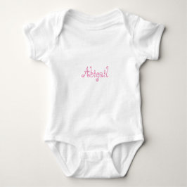 Einfache rosa Personalisierte Bezeichnung Baby Strampler