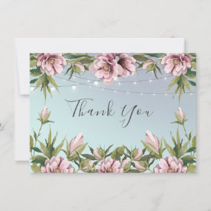 Einfache rosa Pony, Lichter Streicher Hochzeit dan Karte