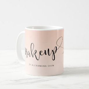 Einfache Rosa-Schriftzeichen-Kalligrafie Kaffeetasse