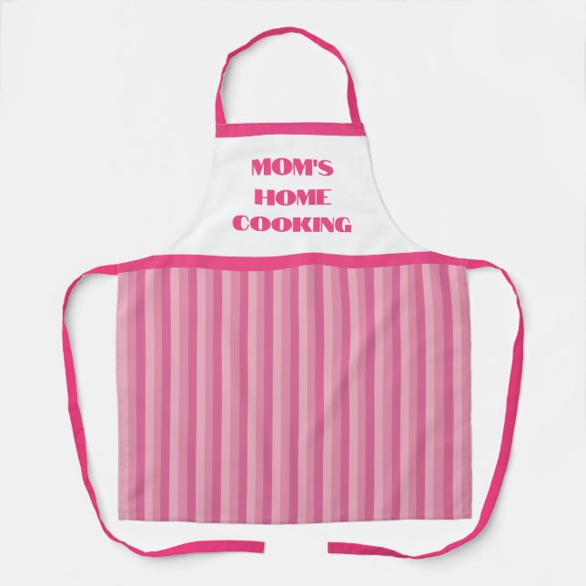 Einfache Rosa Stripe Mama Zuhause Cooking Schürze (Vorderseite)