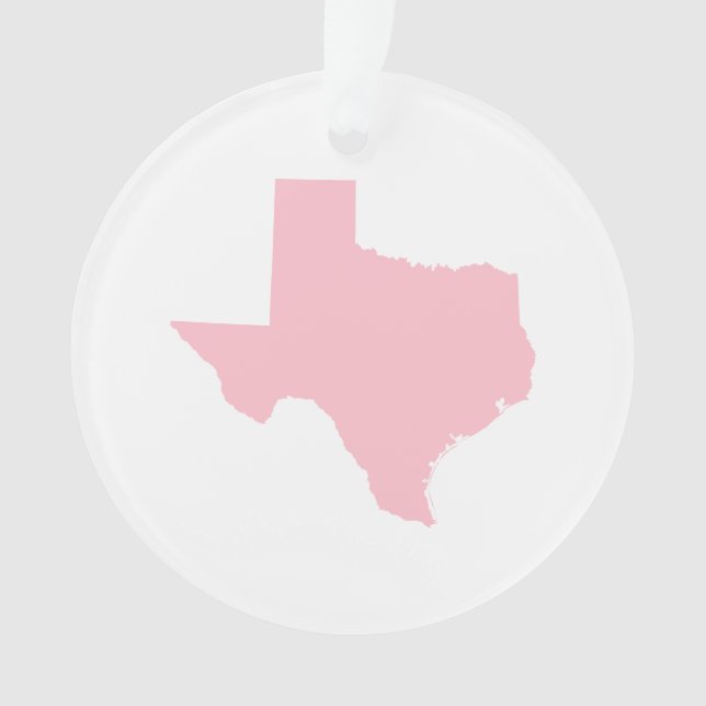 Einfache rosa Texas Kartenform Ornament (Vorderseite)