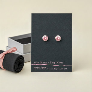 Einfache rosa und schwarze Ohrring-Grafikkarte
