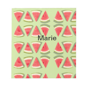 Einfache rosa Wassermelone Name minimal benutzerde Notizblock