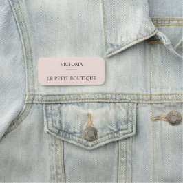 Einfache, rosafarbene Mitarbeiter Namensschild