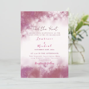 Einfache Rose Gold Custom Wedding Marmor Aquarell Einladung